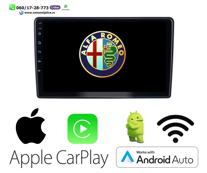 ALFA ROMEO 159,BRERA,SPIDER MULTIMEDIJA ANDROID,CAR PLAY NAVIGACIJA TOUCH SCREEN 10 INCA