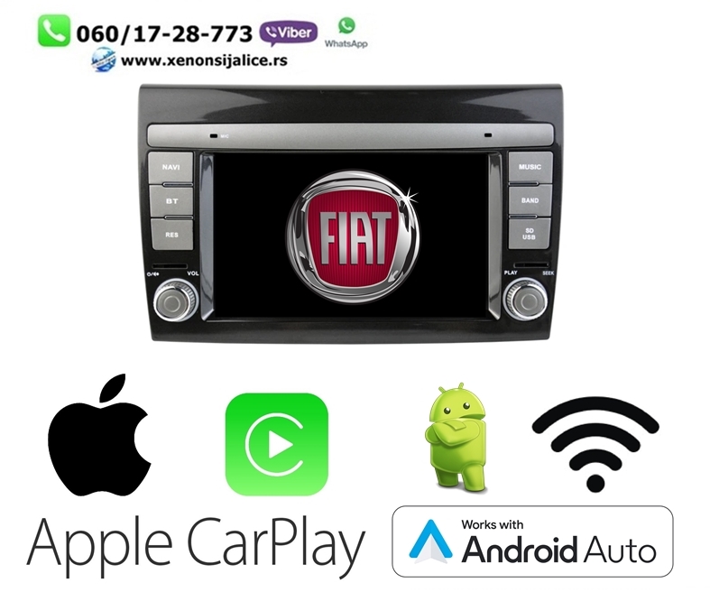 FIAT BRAVO MULTIMEDIJA ANDROID,CAR PLAY NAVIGACIJA TOUCH SCREEN 7 INCA