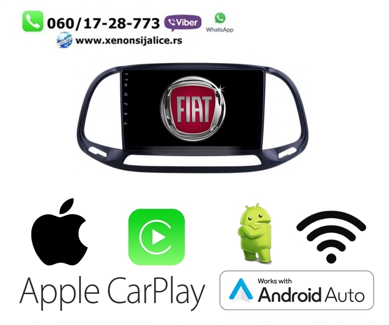 FIAT DOBLO MULTIMEDIJA ANDROID,CAR PLAY NAVIGACIJA TOUCH SCREEN 10 INCA