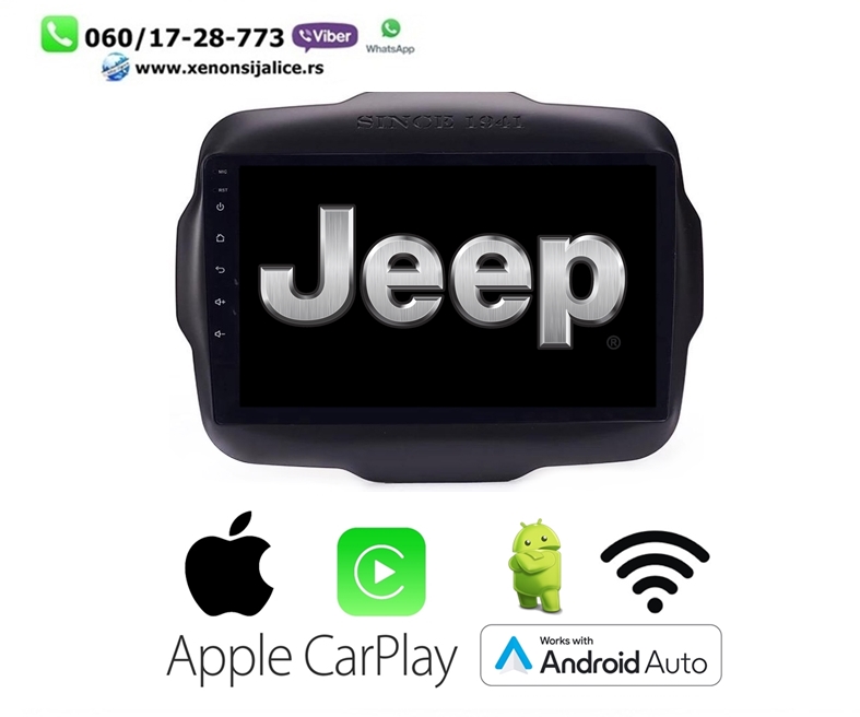 JEEP RENEGADE MULTIMEDIJA ANDROID,CAR PLAY NAVIGACIJA TOUCH SCREEN 10 INCA