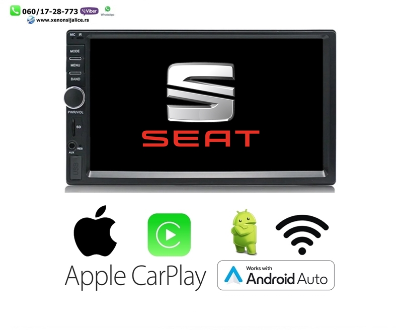 SEAT MULTIMEDIJA ANDROID,CAR PLAY NAVIGACIJA TOUCH SCREEN 7 INCA