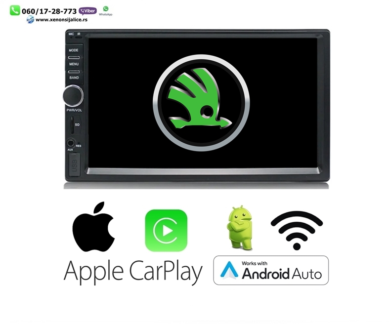 SKODA MULTIMEDIJA ANDROID,CAR PLAY NAVIGACIJA TOUCH SCREEN 7 INCA