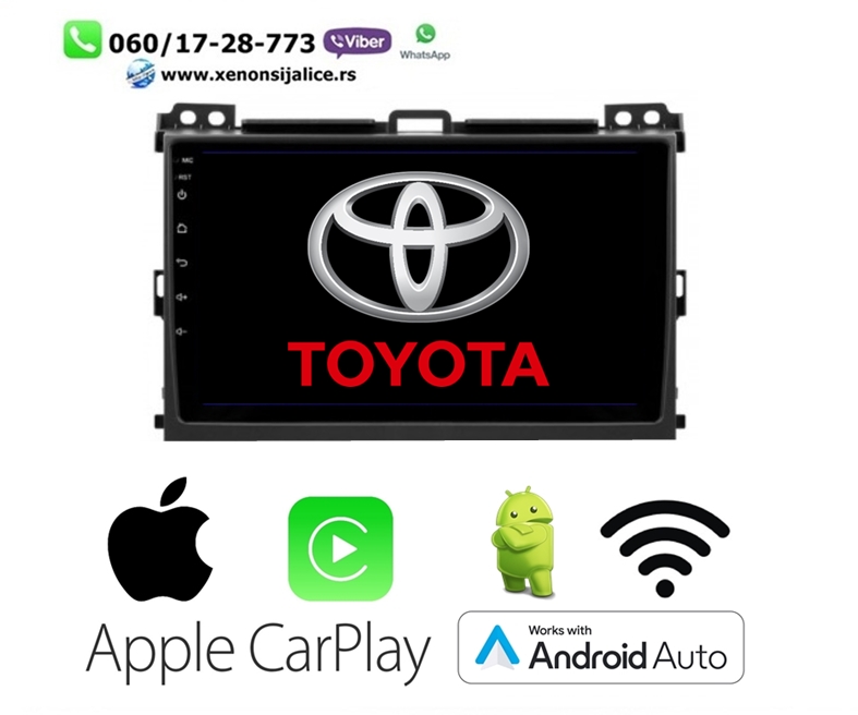 TOYOTA LAND CRUISER MULTIMEDIJA ANDROID,CAR PLAY NAVIGACIJA TOUCH SCREEN 10 INCA